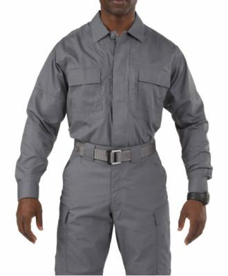 260G Flame Retardant Work Clothes 100% Cotton Twill 2/1 Men Long Sleeve Shirt