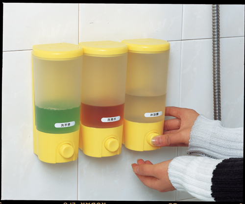 Hotel Household Manual Hand Soap Dispenser , Wall Mounted Hand Sanitiser Dispenser