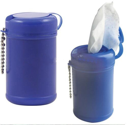 Mini Portable Travel Skin Cleansing Wipes Spunlaced Nowoven 40 GSM Pack In Tube