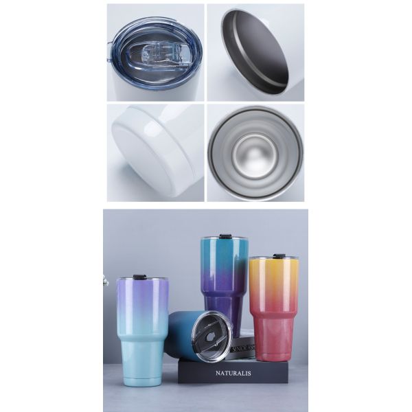 USA Warehouse FREE Shipping 3-40oz Sublimation Cups Plastic Colored Mugs Clear Frosted Tumbler for Kids Premium Drinkware