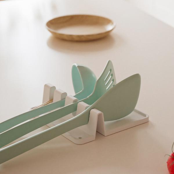 BPA Free Kitchen Silicone Utensil Rest Durable Spoon Rest With Drip Pad Kitchen Gadgets Kitchen Cooking Utensils Holder