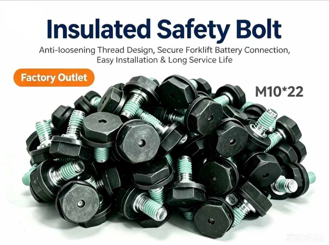 Factory Outlet LAKER M10*22 Plastic Insulated Hex Fastener, OEM ODM Custom High Strength Galvanized Anti-Vibration Self-Locking Screw, Spot Supply Nylon Patch Anti-Corrosion Insulated Fitting