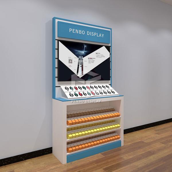 MDF Smoke Glass Shop Display Cabinet ODM