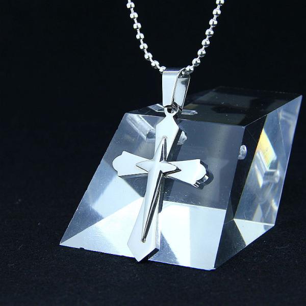 Fashion Top Trendy Stainless Steel Cross Necklace Pendant LPC267