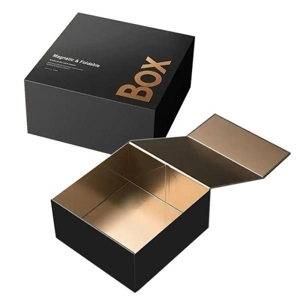 Foldable Rigid Cardboard Box With Magnetic Closure Paper Gift Box For Watch Wedding Party