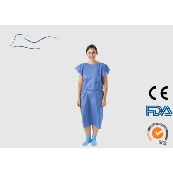 Microporpus Disposable Patient Gowns PP Material Neck / Waist Ties Type