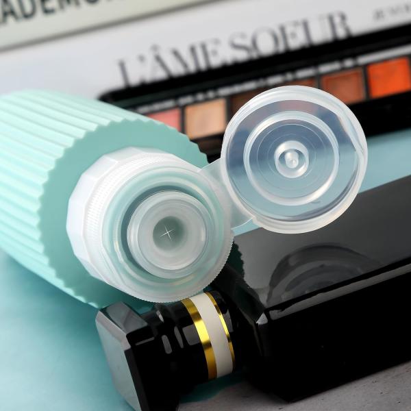 Leak Proof Refill Plastic Silicone Travel Bottle Kit for Toiletries 6oz 177ml