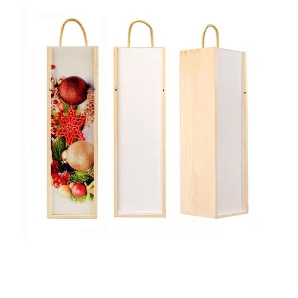 Créatif bricolage de sublimation blancs de transfert de chaleur d'impression de bois de sublimation boîte à vin
