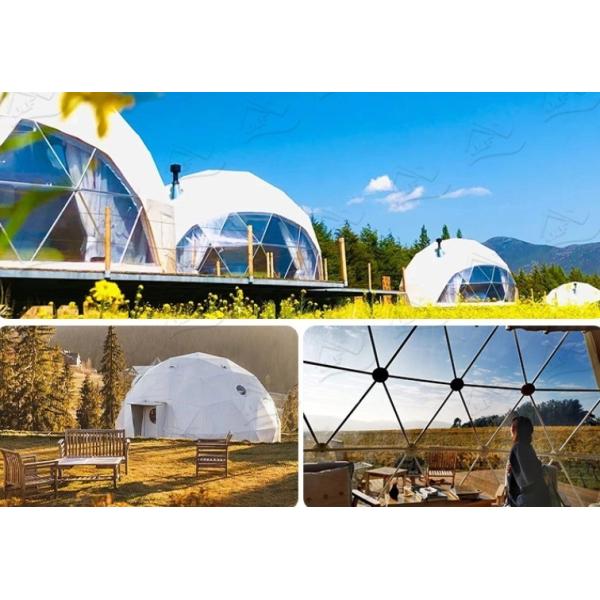 Farmhouse Outdoor Round Glamping Dome Tent with Customized Color Luxury House Bathroom