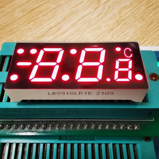 Triple Digit 7 Segment LED Display Common Cathode with Minus Sign for Temperature Indicator