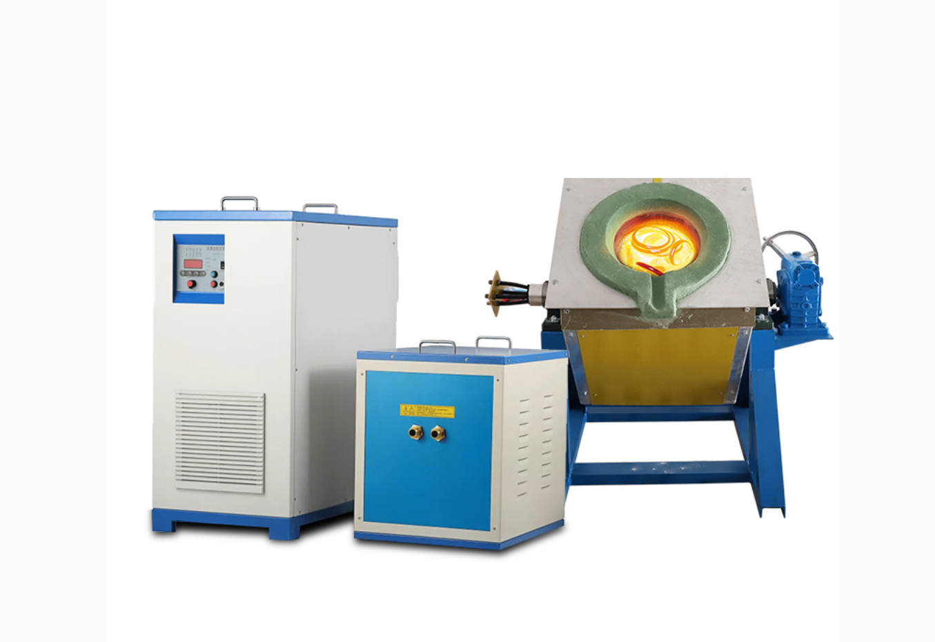 Full Set Medium Frequency Induction Melting Furnace For Metal