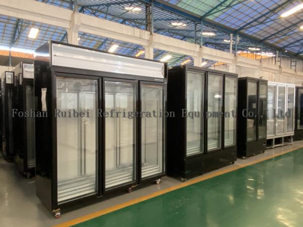 Commercial Frozen Food Upright Display Glass 3 Doors Freezer