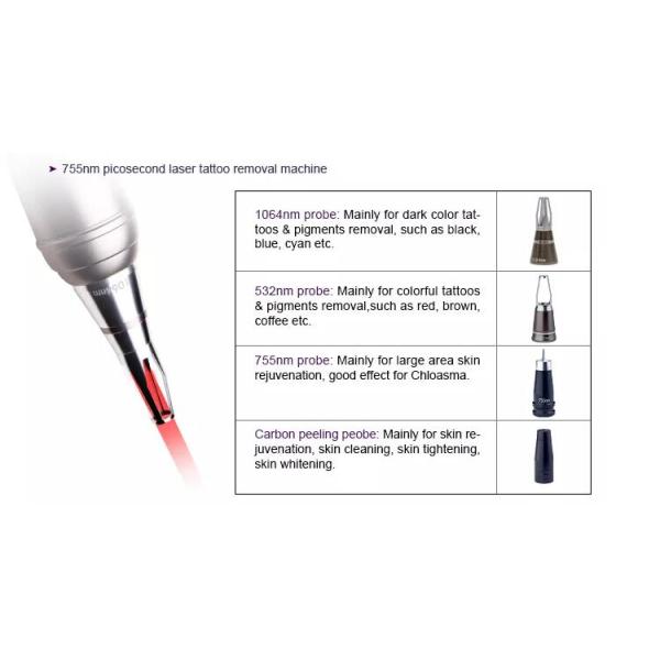 Portable Picosecond Laser 6 Laser Heads Spot Size Adjustable Tattoo Removal Pico Laser Scar Freckle Carbon Peeling