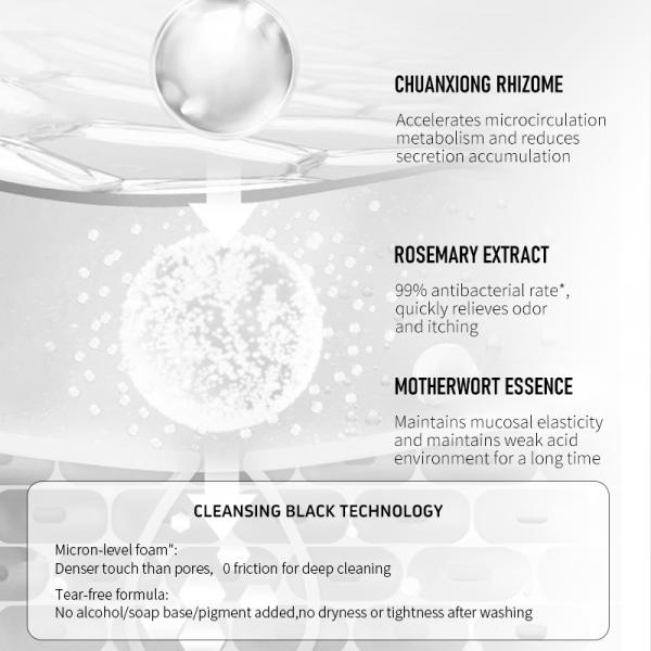 Herbal Soothing Vaginal Foaming Feminine Wash Cream Chuanxiong Motherwort Micro Environment Balance