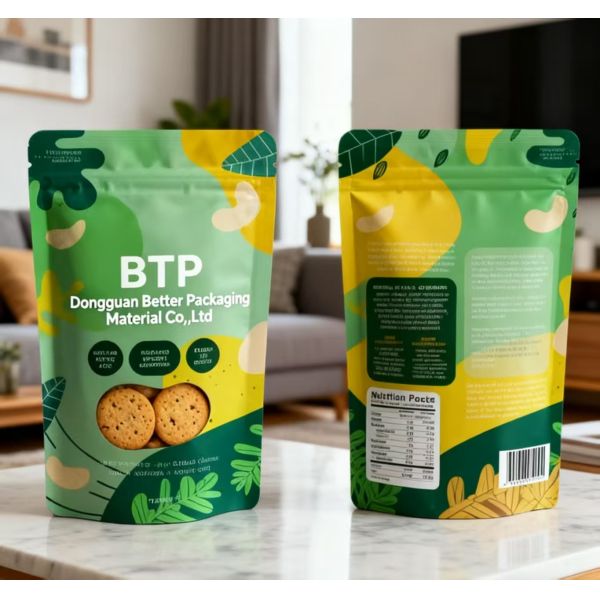 PE PET & CPP Stand-up Packaging Bags with Zipper Composite Window Vacuum Plastic Bag for Nuts for Storage and Preservation