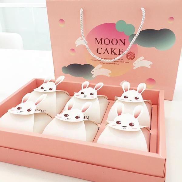 Caixa de empacotamento do Mooncake de papel do cartão com impressão deslocada da cor de CMYK 4