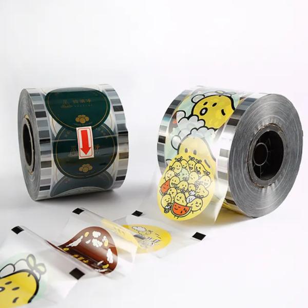 Film d'étanchéité de tasse de thé à bulles jetable personnalisé de haute qualité Film d'étanchéité personnalisé pour tasse de thé au lait