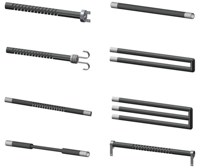 High-Temperature 1625°C Silicon Carbide Heating Elements with Long Lifespan and Customizable Configurations for Industrial Furnaces