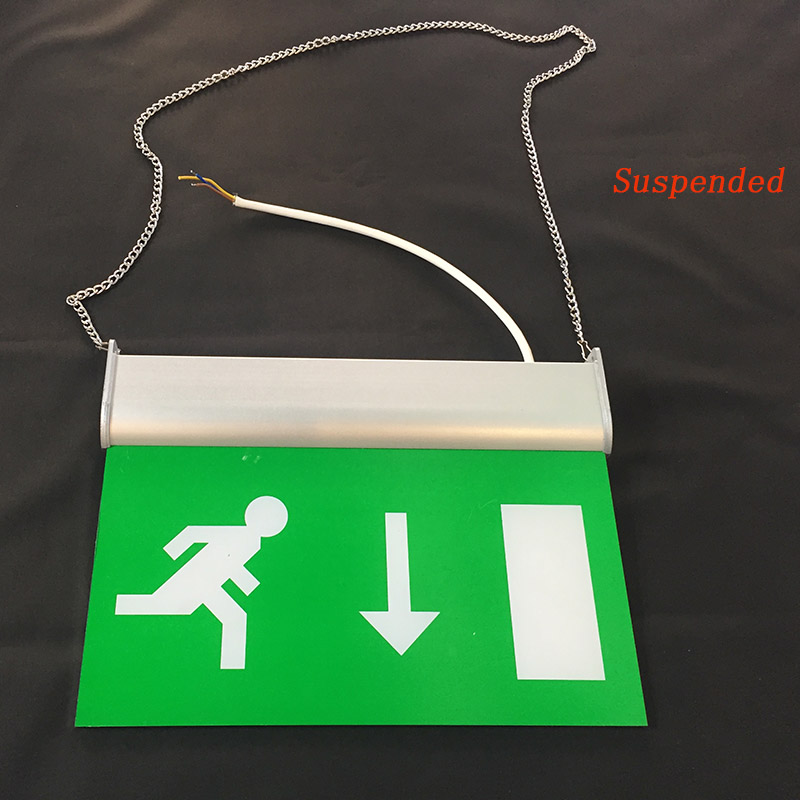 15 Pcs SMD LED Aluminum Exit Sign Ceiling Suspended Emergency Light DSL015AM