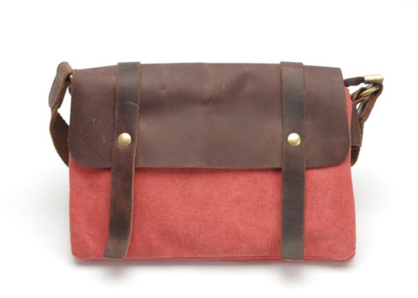 Vintage Canvas Weekend Bag England Style Canvas Leather Messenger Bag
