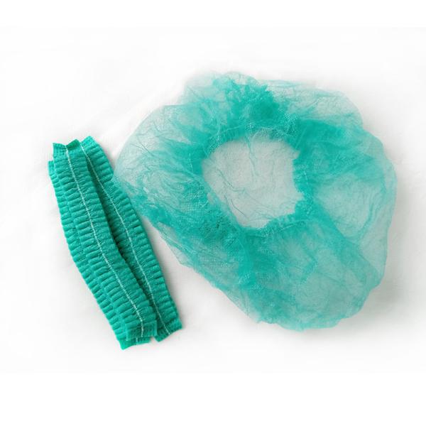 Non Woven Disposable Head Cap Bouffant Hats With Elastic Band For Industry