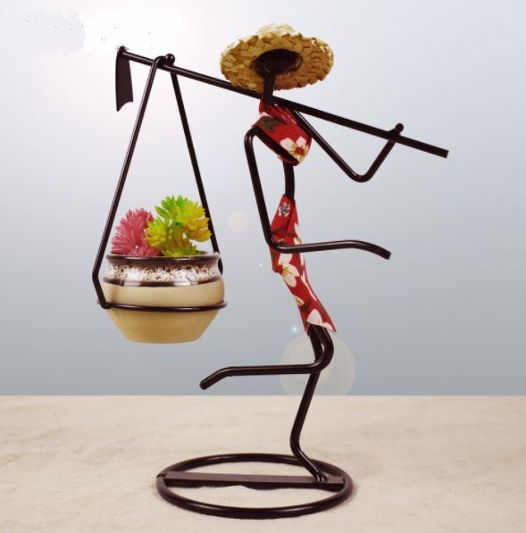 Creative Girl Flower Potted Florets Succulent Pot for Home Decoration
