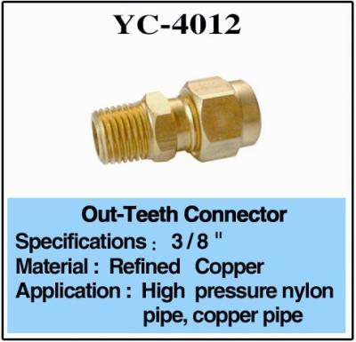 Bronze 1/4 conector exterior do parafuso dos encaixes de tubulação da fonte