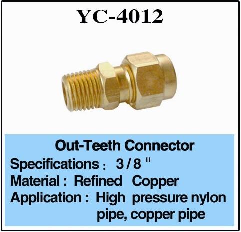 Bronze 1/4 conector exterior do parafuso dos encaixes de tubulação da fonte