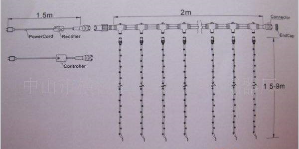 LED Curtain Light, LED Christmas Light, LED Holiday Light, LED Wedding Light, LED Light