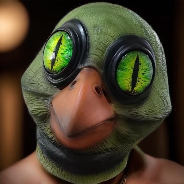 Latex Material Fantasy Mask for Role-Playing and Theatrical Use in One Size Fits Most Design