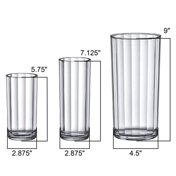 Vaso de flores acrílico cilíndrico de 3 piezas para piezas centrales de la boda Decoración del hogar