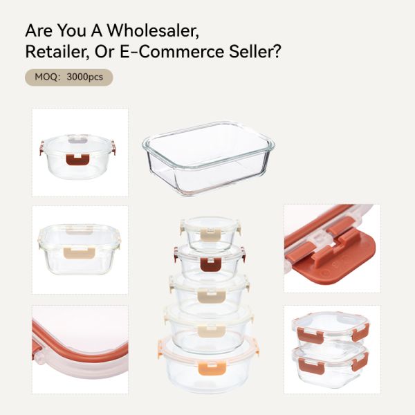 IKOO Microwave Safe Dishwasher Safe Freezer Safe Glass Food Container with Cool Lock PP Lid