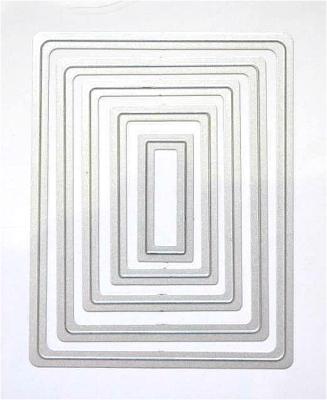 DIY rectangle scrapbook Geometric square die cutter Rectangular embossed document  3942