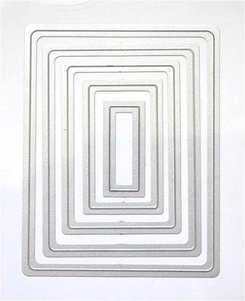 DIY rectangle scrapbook Geometric square die cutter Rectangular embossed document  3942