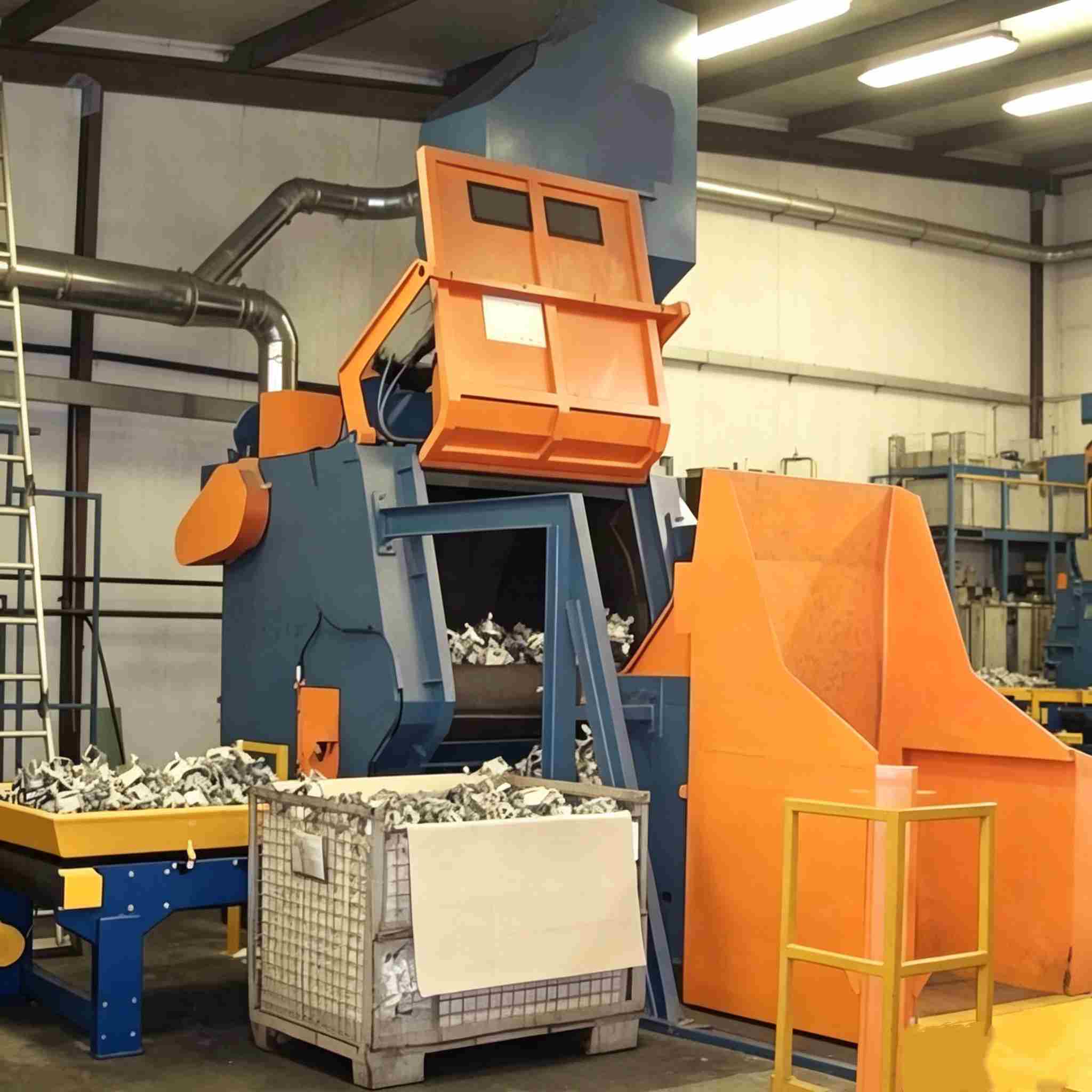 Robust Drum Shot Blasting Machine Capable of Handling Large Quantities of Metal Parts for Surface Treatment and Cleaning