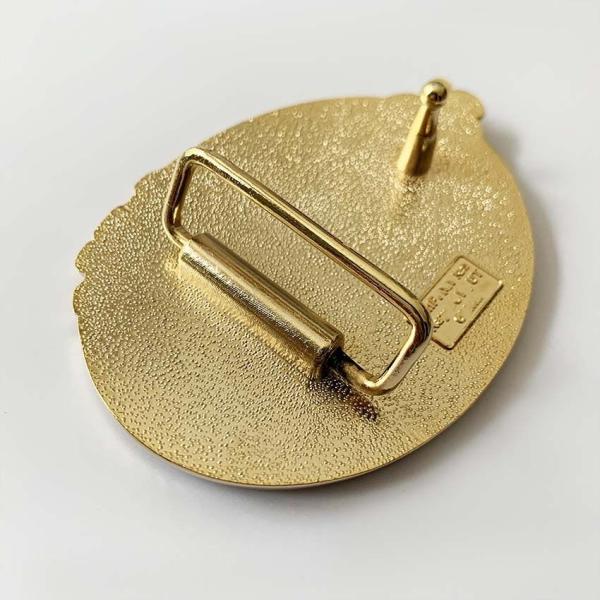 Custom Zinc Alloy and Brass Belt Buckle with Soft Enamel Finish for Personalized Logo Design