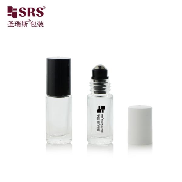SRS Packaging 5ml Customized Molded Glass Roll on Bottle for Perfume Essential Oil