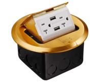 16A bruit rapide d'en cuivre d'UE 2 Pin Floor Socket With USB imperméable