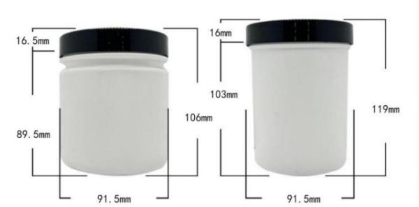 500ml PP Cosmetic Jar Customized Shampoo Jar with Srew Cap