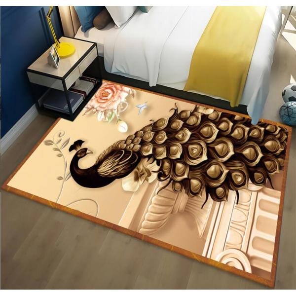 Light Luxury Peacock Pattern Bedroom Blanket Sofa Bedroom And Living Room Floor Carpets