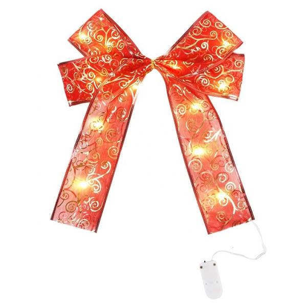 Decoração de Natal personalizada de 2024 Arcos de fita grande com arco impresso