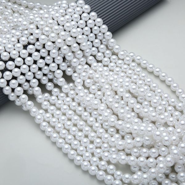 Highlight Abs Imitation Pearl Straight Hole Beading Factory Direct Supply Bag Clothing Accessories Accessories Wholesale