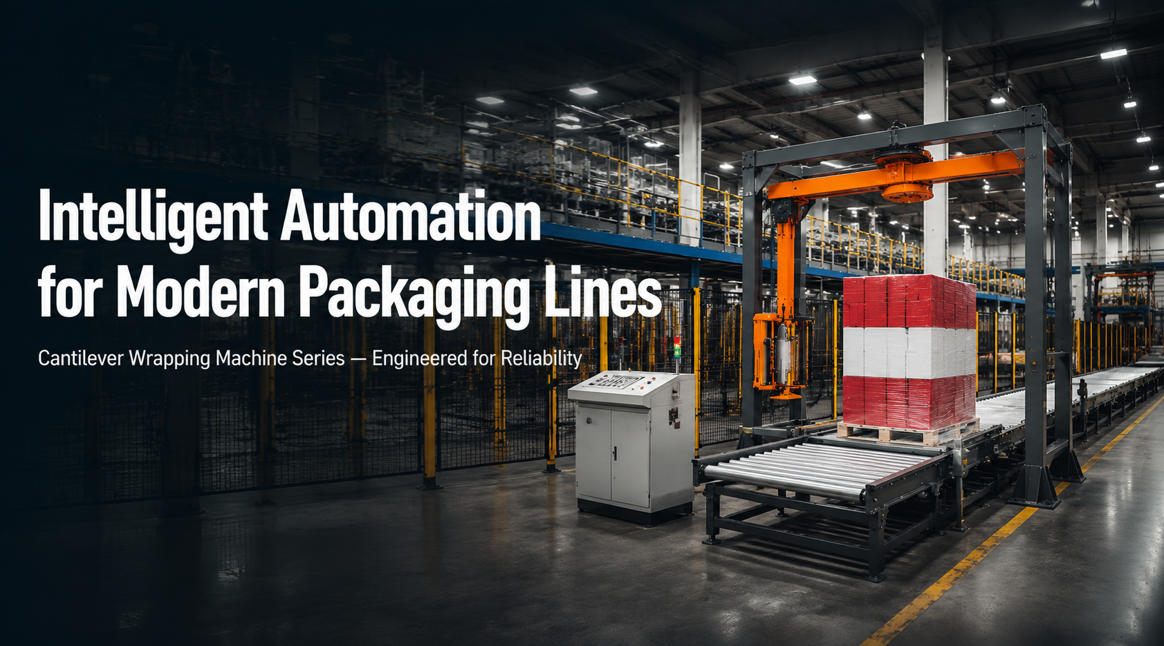 30–35 Loads/Hour Industrial Pallet Wrapping Machine , fully automated Pallet Wrapper