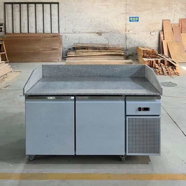 Marble Top and Professional Pizza Prep Table/pizza Display Refrigerator Refrigerated Pizza Counter