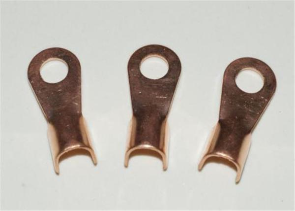 Copper Alloy Casting Copper Ring Terminals High Precision Sand Blasting Surface