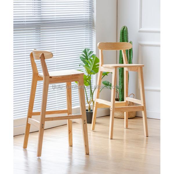 Vintage Style High Chair Bar Stool with Solid Wood Material  LL-C34
