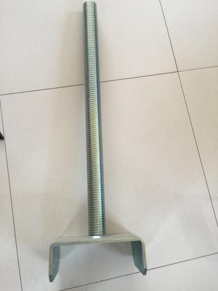 Q235 Material Building Fasteners Hollow / Solid Scaffolding Base Jack Screw Jack
