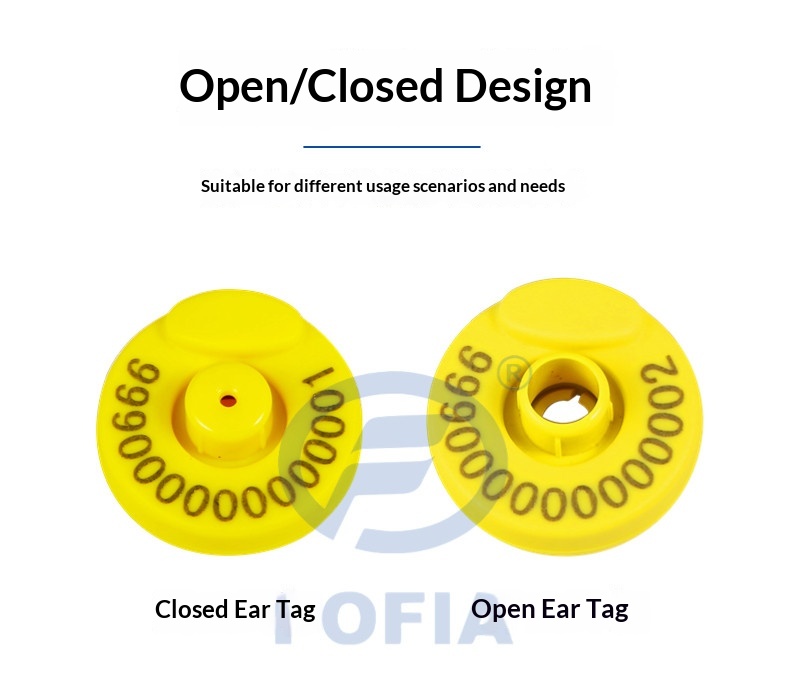 New FDX Low-Frequency Electronic Ear Tag RFID Animal Tag Full-Duplex Pig Cattle Open/Closed Mouth Livestock Identification