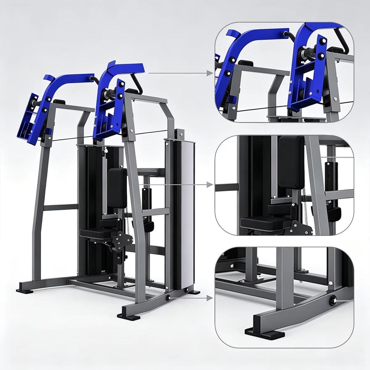 ISO Lateral Front Pull Down Machine Commercial Gym Equipment for Lat & Biceps Training