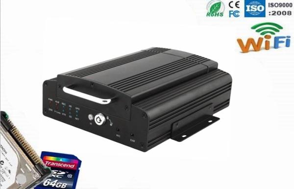 ROHS 4CH WIFI GPS Live View 3G Car DVR Hard Drive SD Card Storage